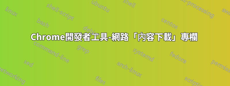 Chrome開發者工具-網路「內容下載」專欄