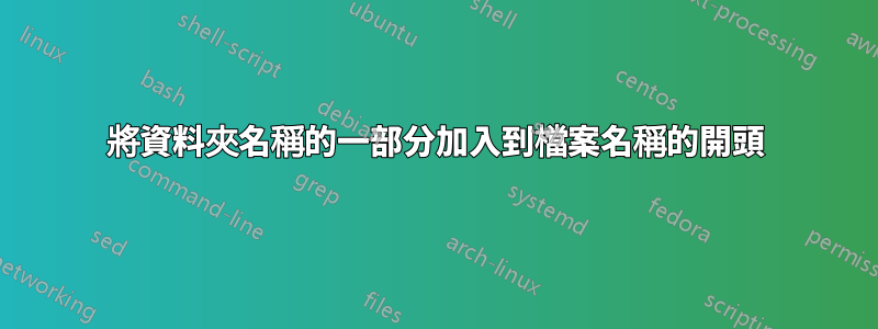 將資料夾名稱的一部分加入到檔案名稱的開頭