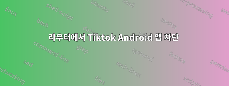 라우터에서 Tiktok Android 앱 차단