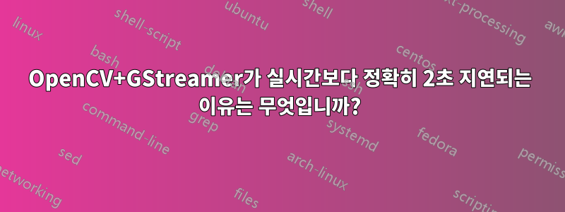 OpenCV+GStreamer가 실시간보다 정확히 2초 지연되는 이유는 무엇입니까?