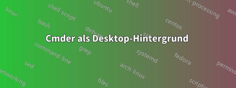 Cmder als Desktop-Hintergrund