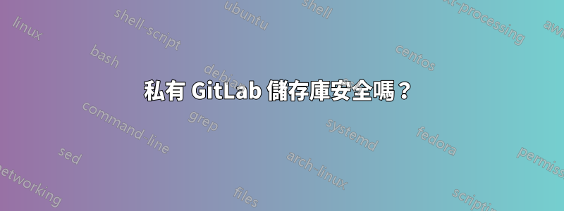 私有 GitLab 儲存庫安全嗎？