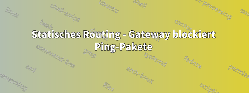 Statisches Routing - Gateway blockiert Ping-Pakete