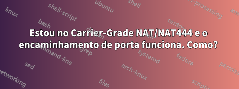 Estou no Carrier-Grade NAT/NAT444 e o encaminhamento de porta funciona. Como?