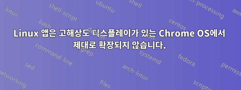 Linux 앱은 고해상도 디스플레이가 있는 Chrome OS에서 제대로 확장되지 않습니다.