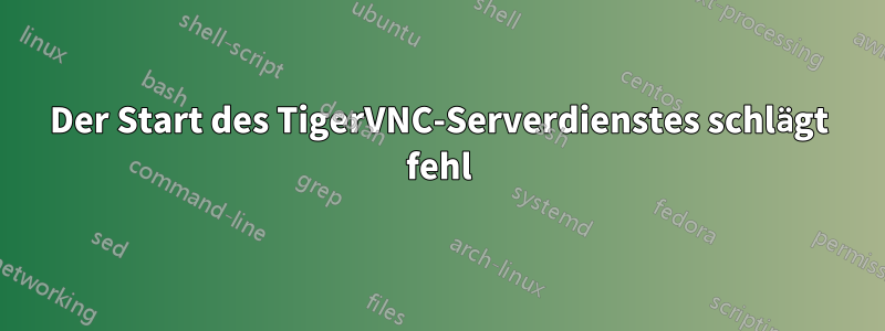 Der Start des TigerVNC-Serverdienstes schlägt fehl