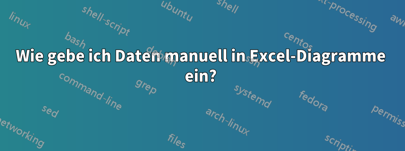 Wie gebe ich Daten manuell in Excel-Diagramme ein?