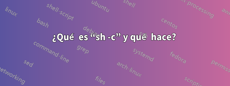 ¿Qué es “sh -c” y qué hace?