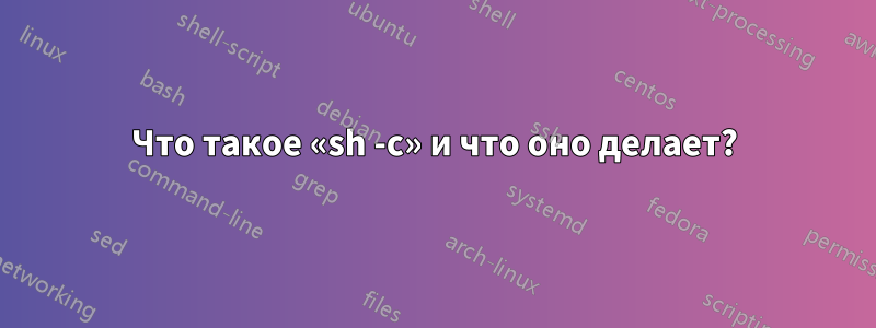 Что такое «sh -c» и что оно делает?