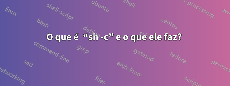 O que é “sh -c” e o que ele faz?