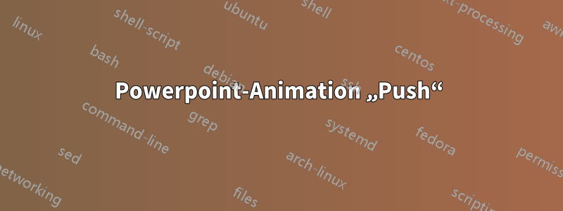 Powerpoint-Animation „Push“