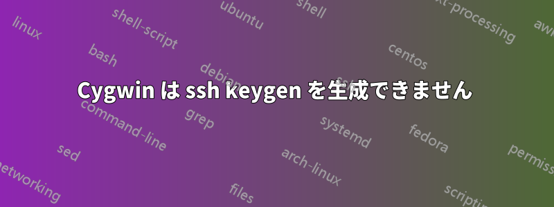 Cygwin は ssh keygen を生成できません