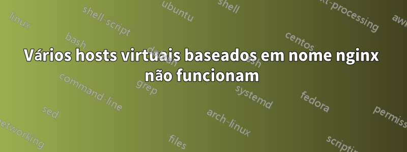 Vários hosts virtuais baseados em nome nginx não funcionam