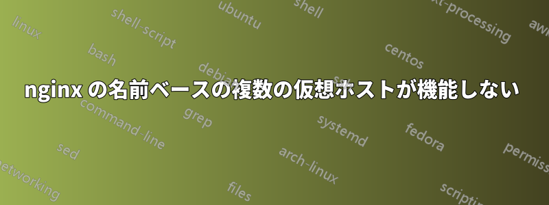 nginx の名前ベースの複数の仮想ホストが機能しない