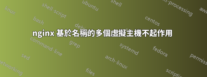 nginx 基於名稱的多個虛擬主機不起作用