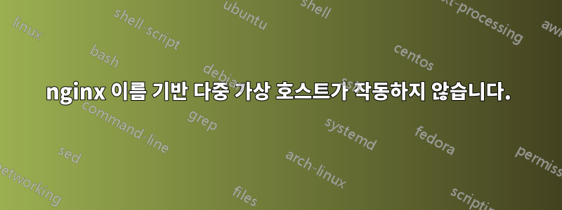 nginx 이름 기반 다중 가상 호스트가 작동하지 않습니다.