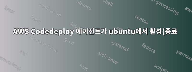 AWS Codedeploy 에이전트가 ubuntu에서 활성(종료)으로 시작됩니다.