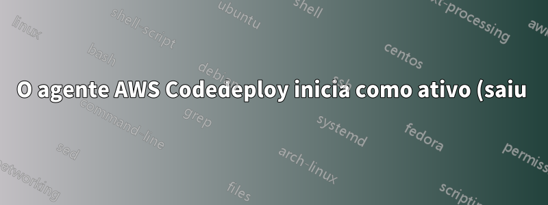 O agente AWS Codedeploy inicia como ativo (saiu) no Ubuntu