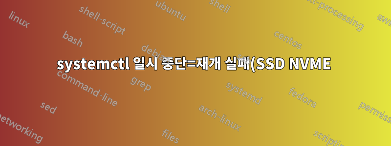 systemctl 일시 중단=재개 실패(SSD NVME)