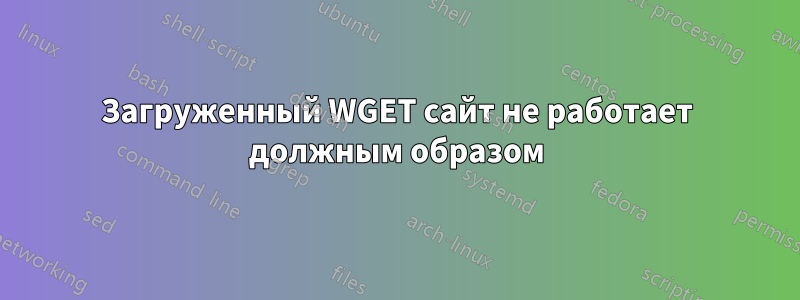 Загруженный WGET сайт не работает должным образом