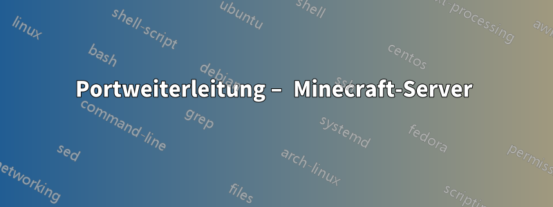 Portweiterleitung – Minecraft-Server