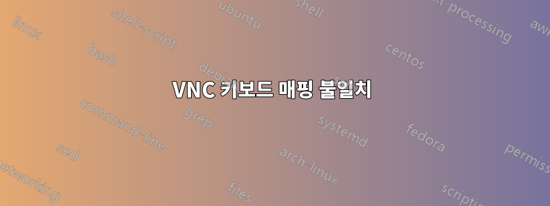 VNC 키보드 매핑 불일치