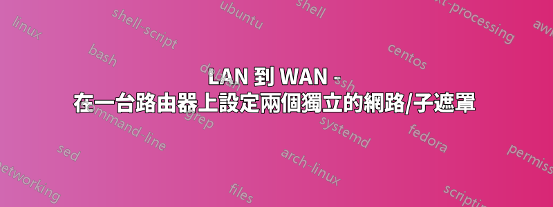 LAN 到 WAN - 在一台路由器上設定兩個獨立的網路/子遮罩