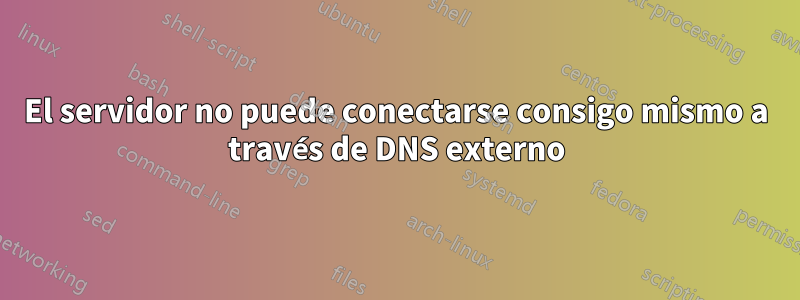 El servidor no puede conectarse consigo mismo a través de DNS externo