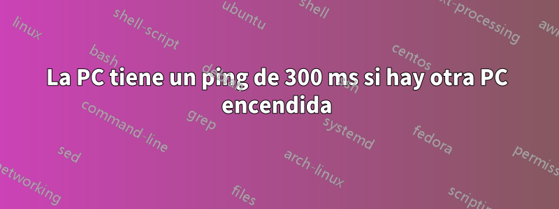 La PC tiene un ping de 300 ms si hay otra PC encendida