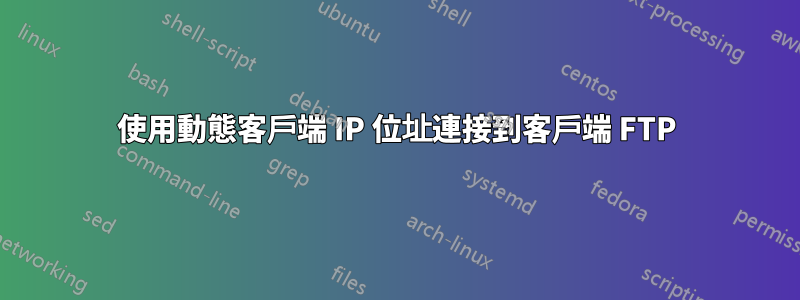 使用動態客戶端 IP 位址連接到客戶端 FTP