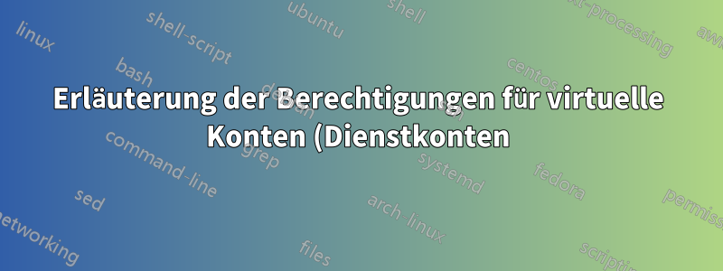 Erläuterung der Berechtigungen für virtuelle Konten (Dienstkonten) unter Windows 10