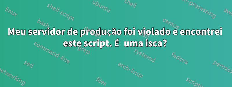 Meu servidor de produção foi violado e encontrei este script. É uma isca?