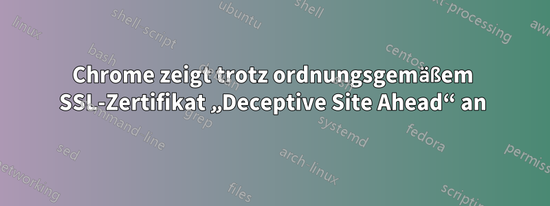 Chrome zeigt trotz ordnungsgemäßem SSL-Zertifikat „Deceptive Site Ahead“ an