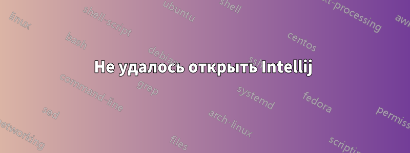 Не удалось открыть Intellij