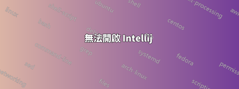 無法開啟 Intellij