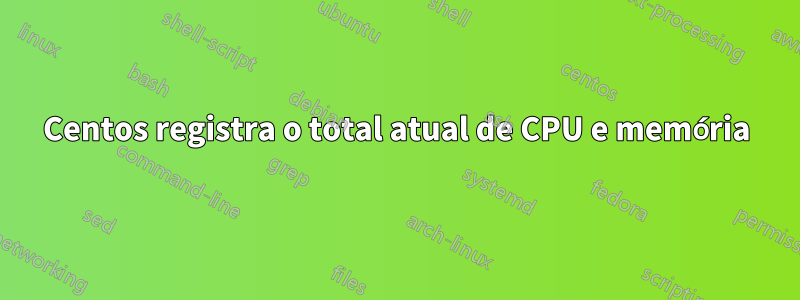 Centos registra o total atual de CPU e memória