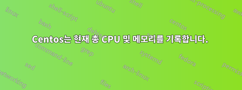 Centos는 현재 총 CPU 및 메모리를 기록합니다.