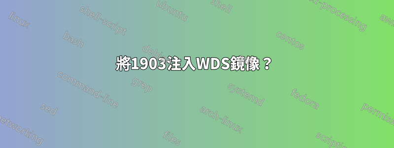 將1903注入WDS鏡像？