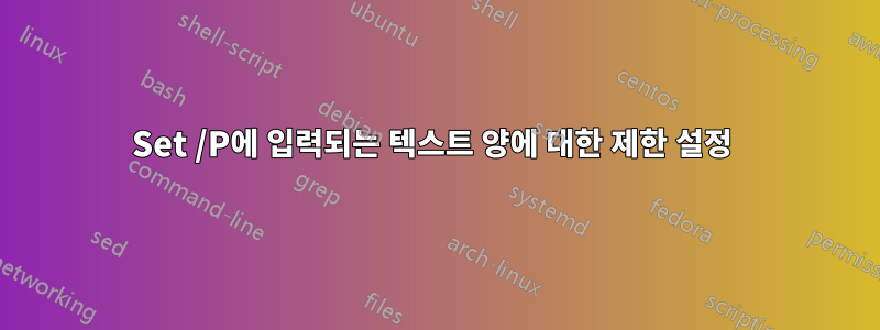 Set /P에 입력되는 텍스트 양에 대한 제한 설정 