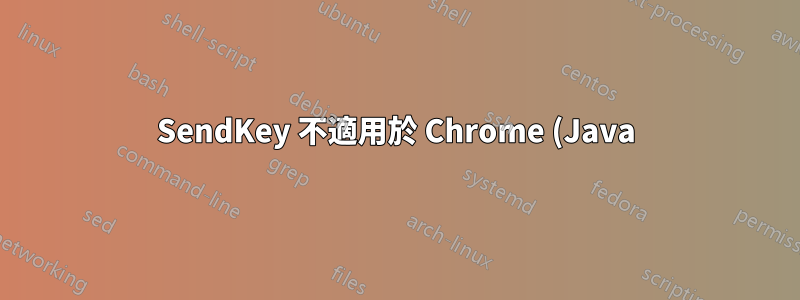 SendKey 不適用於 Chrome (Java) 上的數字