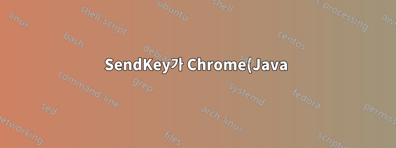 SendKey가 Chrome(Java)의 숫자에 대해 작동하지 않습니다.