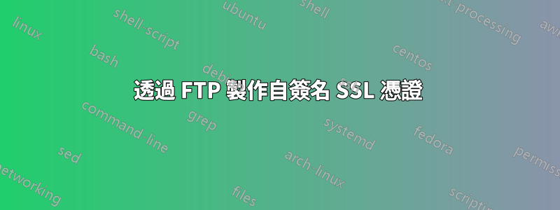 透過 FTP 製作自簽名 SSL 憑證