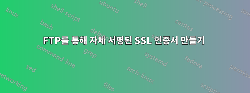 FTP를 통해 자체 서명된 SSL 인증서 만들기