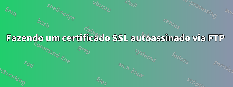 Fazendo um certificado SSL autoassinado via FTP