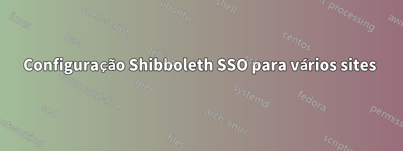 Configuração Shibboleth SSO para vários sites