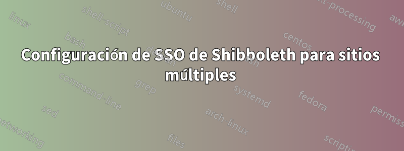 Configuración de SSO de Shibboleth para sitios múltiples