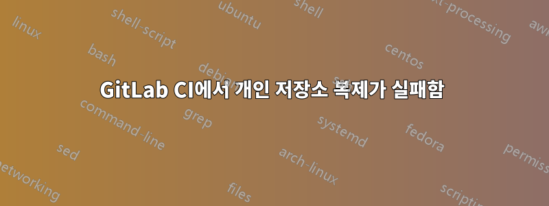 GitLab CI에서 개인 저장소 복제가 실패함