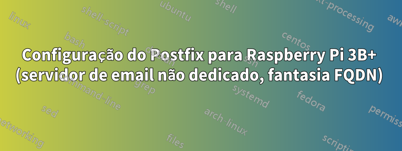 Configuração do Postfix para Raspberry Pi 3B+ (servidor de email não dedicado, fantasia FQDN)