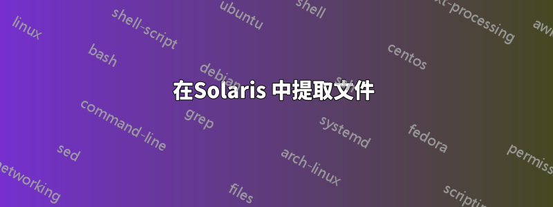 在Solaris 中提取文件