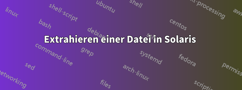 Extrahieren einer Datei in Solaris